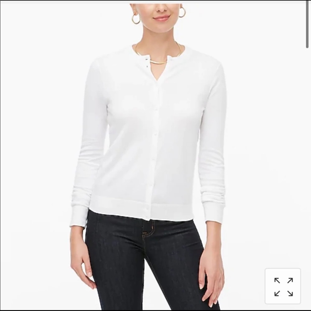 White JCrew cardigan